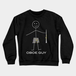 Funny Mens Oboe Design Crewneck Sweatshirt